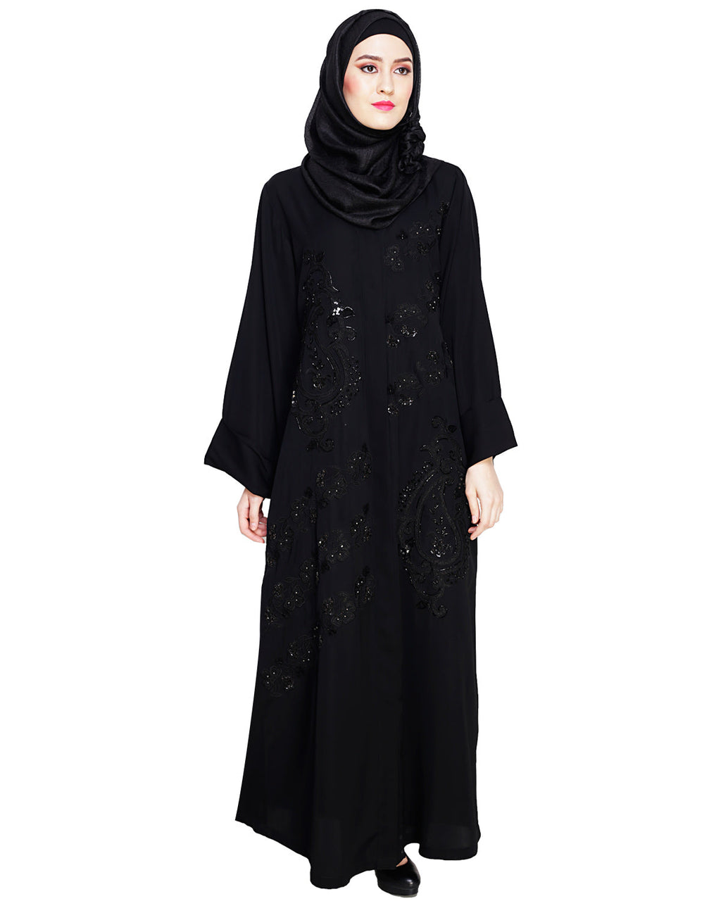 Regal Dubai Style Abaya Black