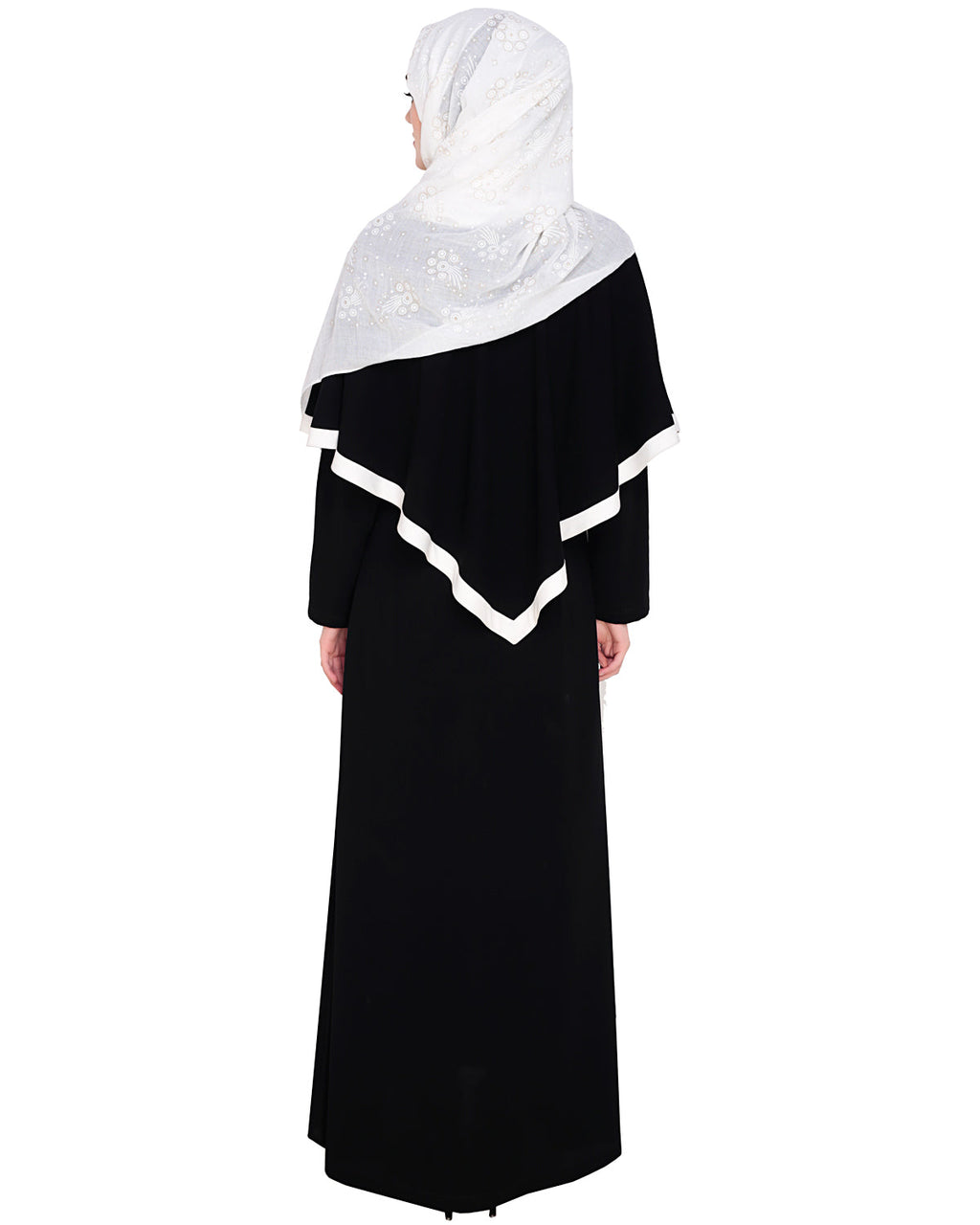 Fancy Cape Abaya Black