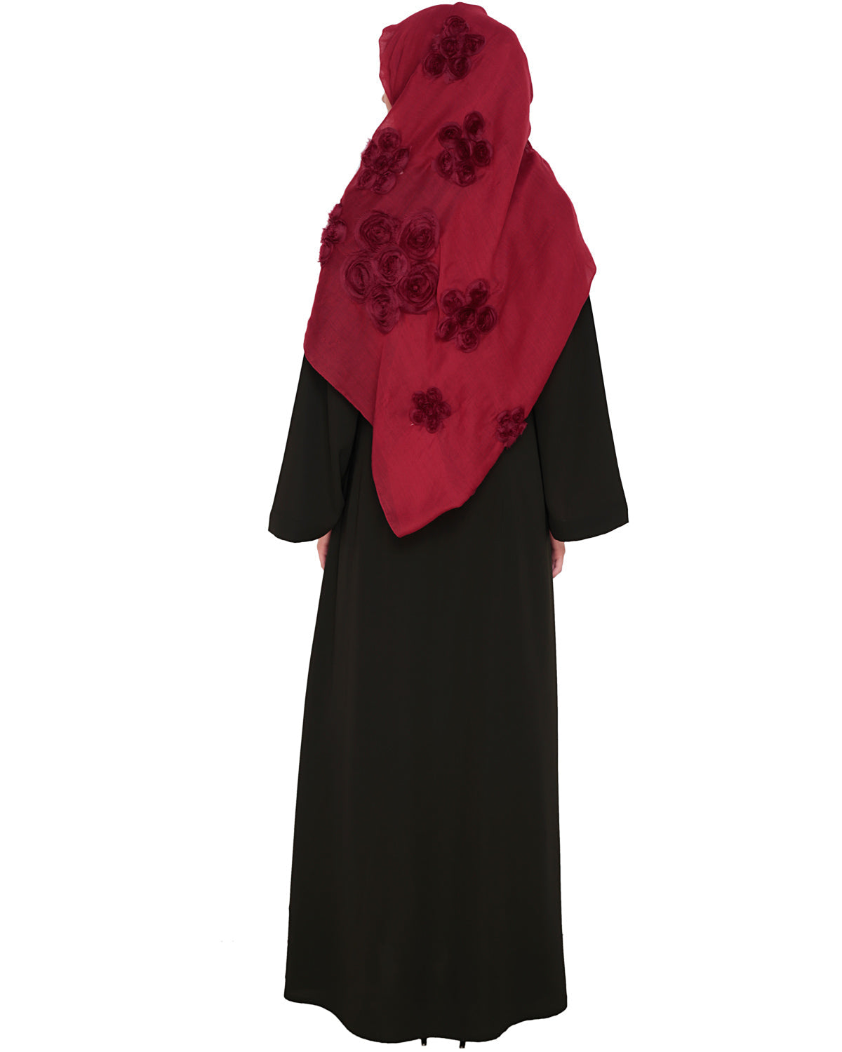 Fringe Lace Abaya Olive