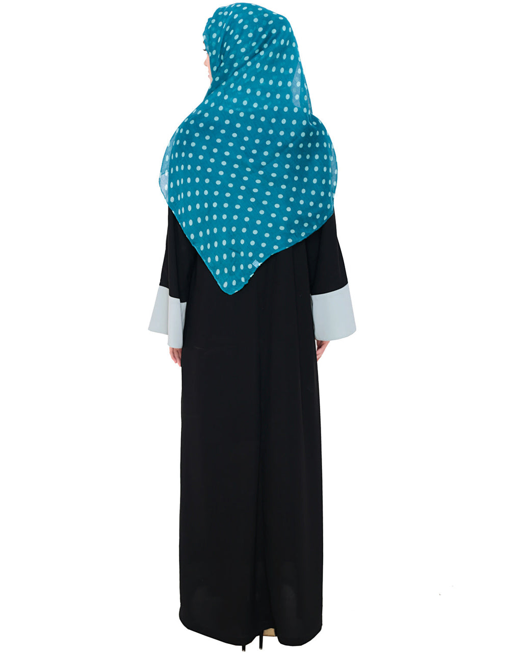 Dazzling Zip-Up Abaya Sage Green