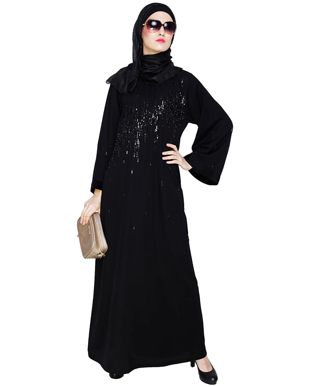 Stardust Dubai Style Abaya Black XS