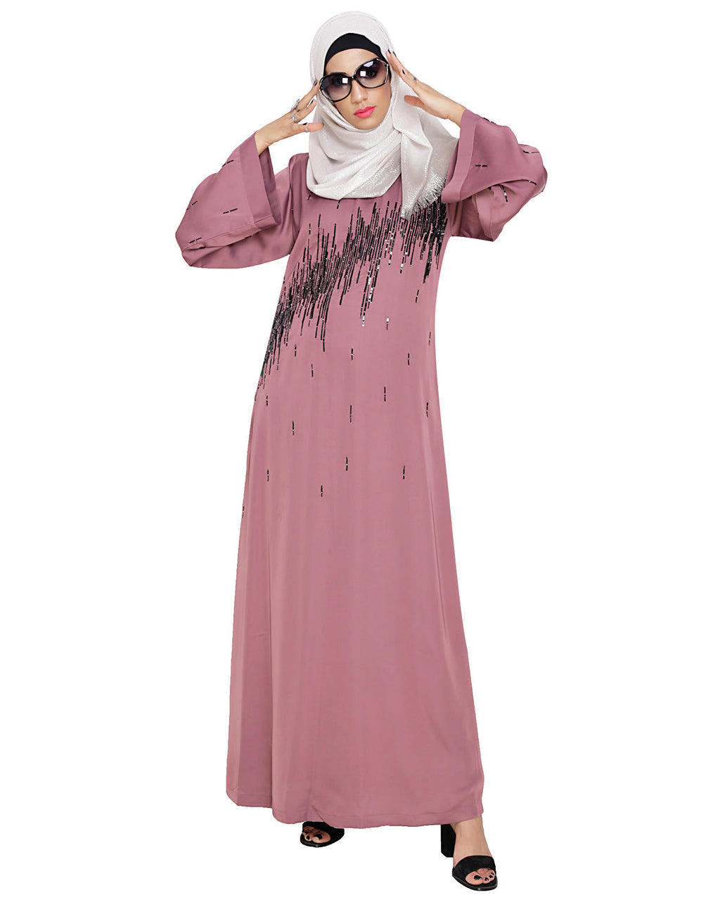 Stardust Dubai Style Abaya Onion Pink XS