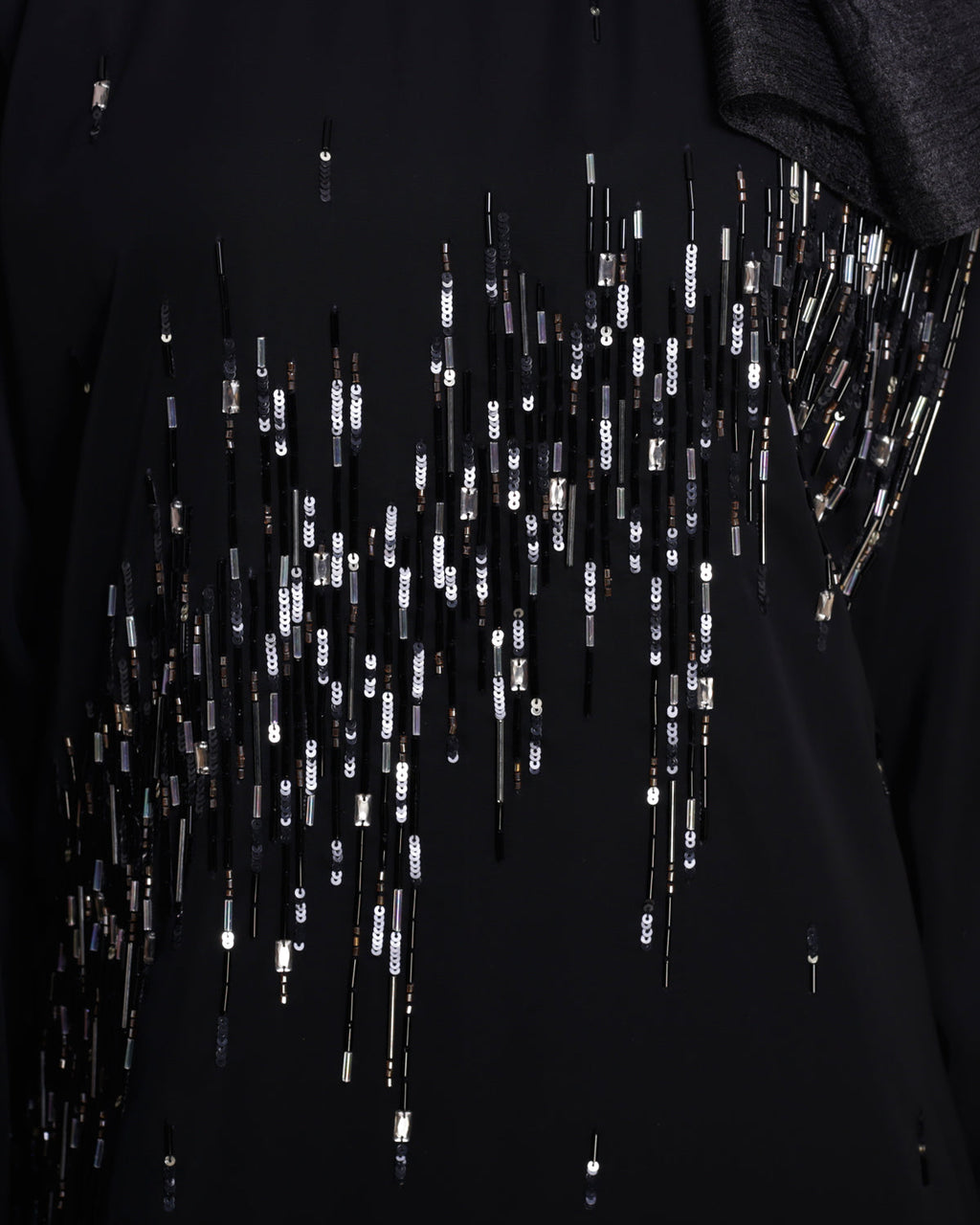 Multicolour Stardust Stone Black Dubai Style abaya Black