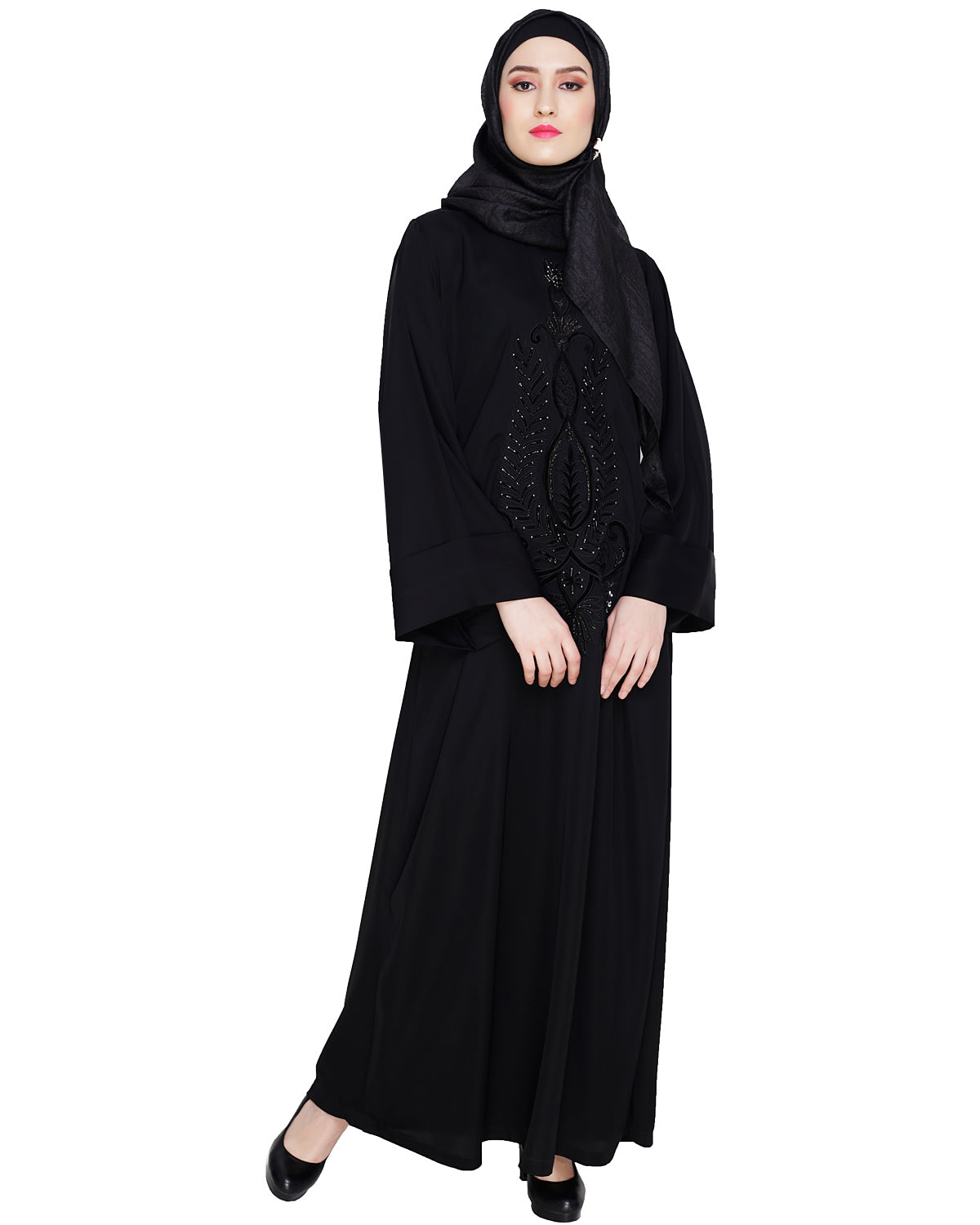 Exclusive Black Dubai Style Abaya Black