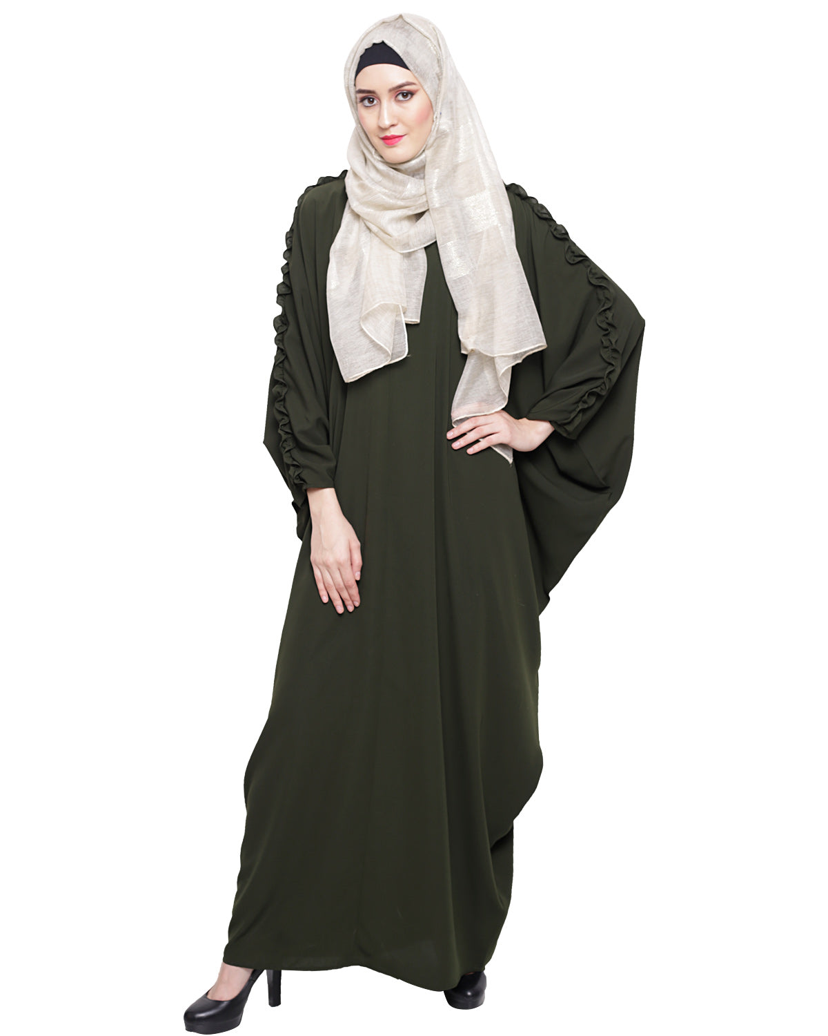 Dreamy Black Kaftan Onion Pink