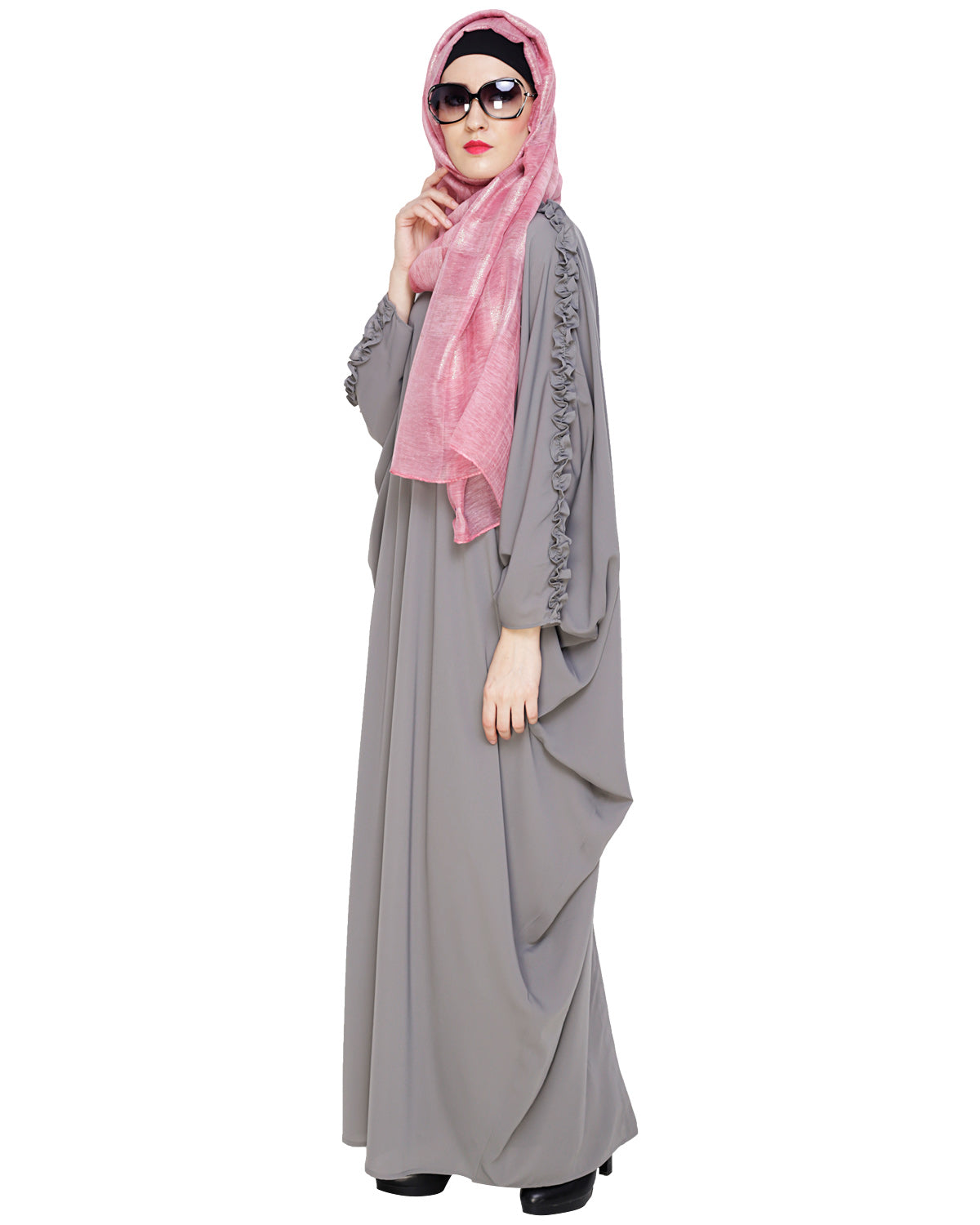 Dreamy Black Kaftan Onion Pink