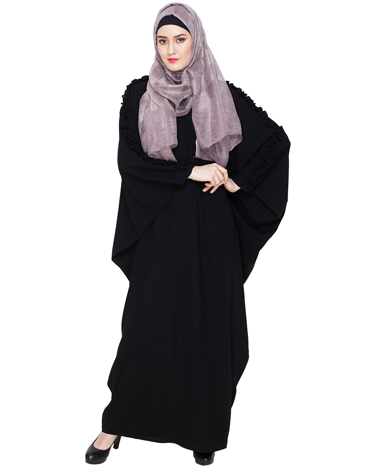 Dreamy Black Kaftan Onion Pink