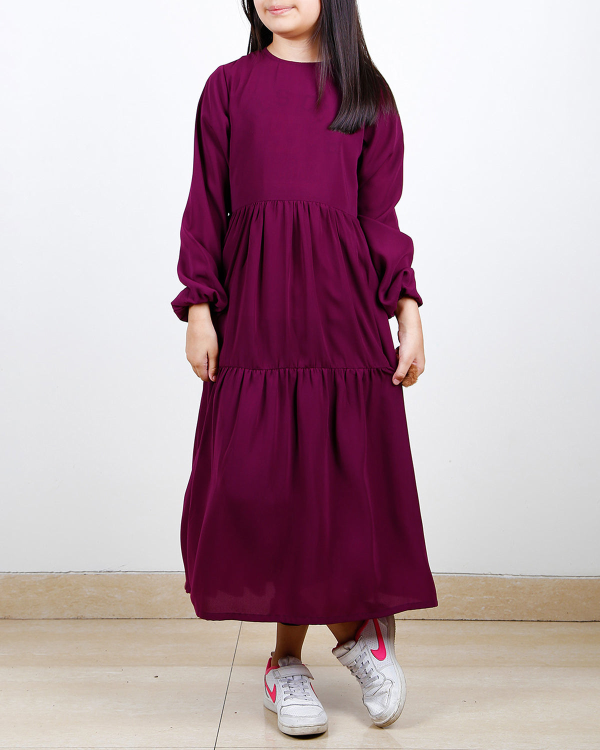 Modest Purple Kids Abaya Purple
