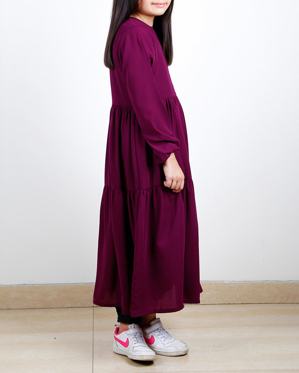 Modest Purple Kids Abaya Purple