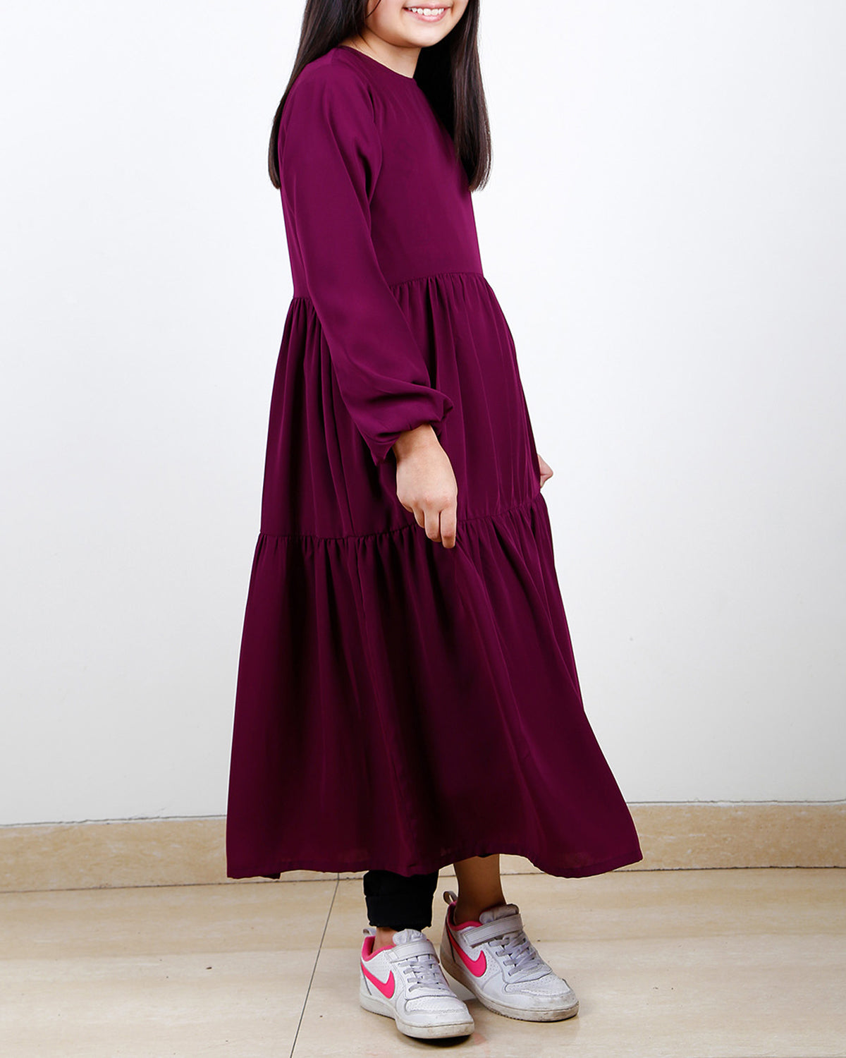 Modest Purple Kids Abaya Purple