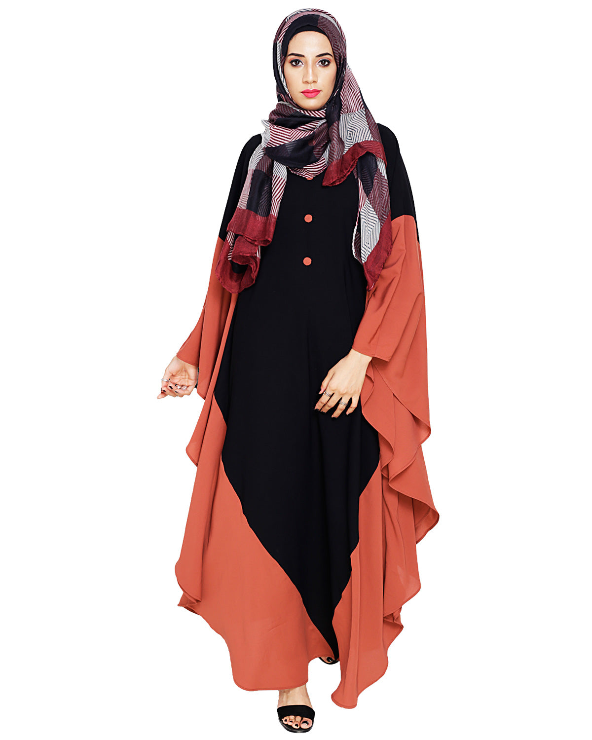 Aesthetic Kaftan Brick Red
