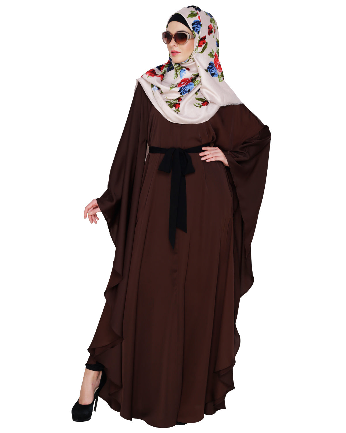 Lavish Dark Brown Kaftan Wine