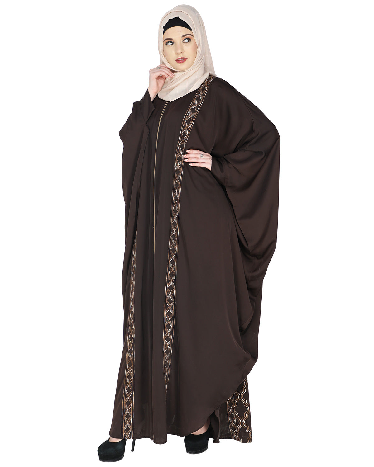 Ravishing Black Kaftan Brown