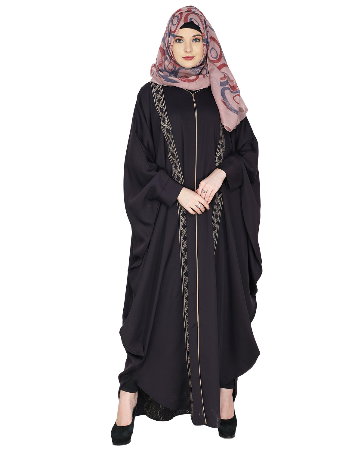 Ravishing Black Kaftan Purple