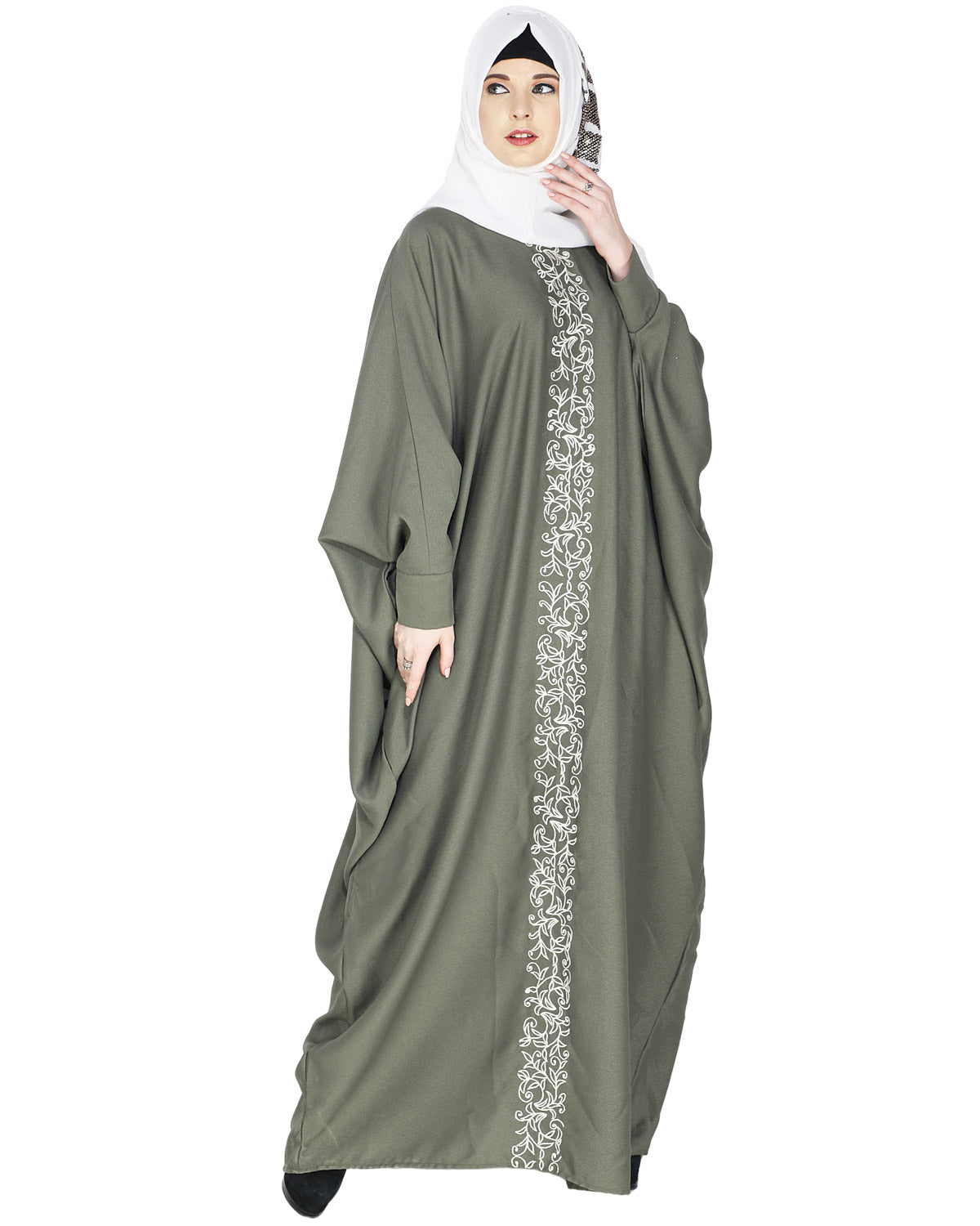 Flouncy Black Kaftan Wine