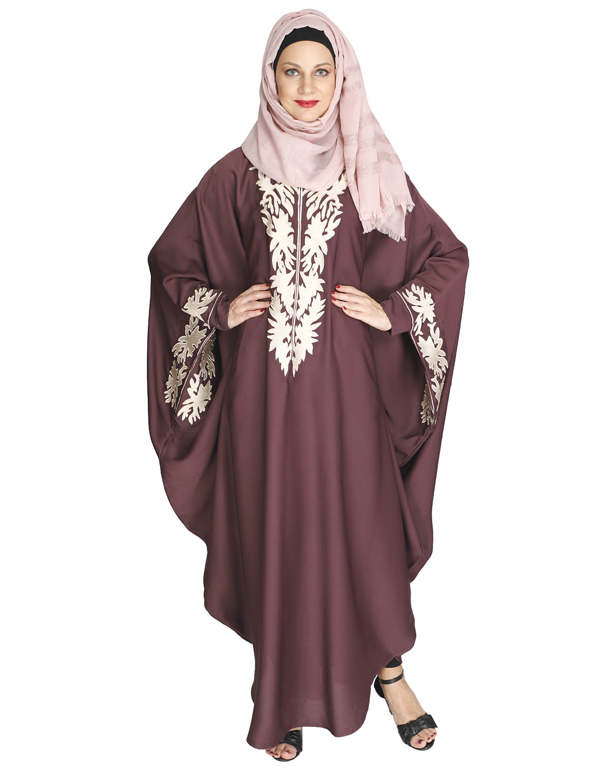 Aesthetically Elegent Kaftan Dark Purple