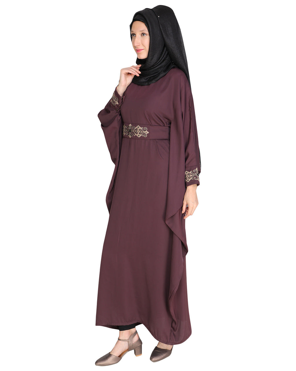 Amazeballs Black Kaftan Purple