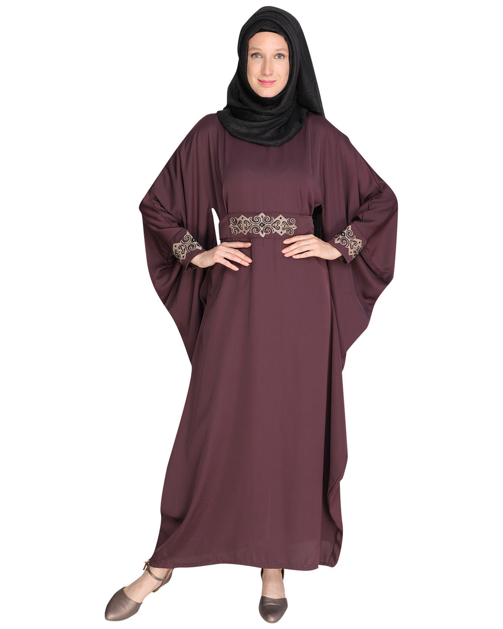 Amazeballs Black Kaftan Purple