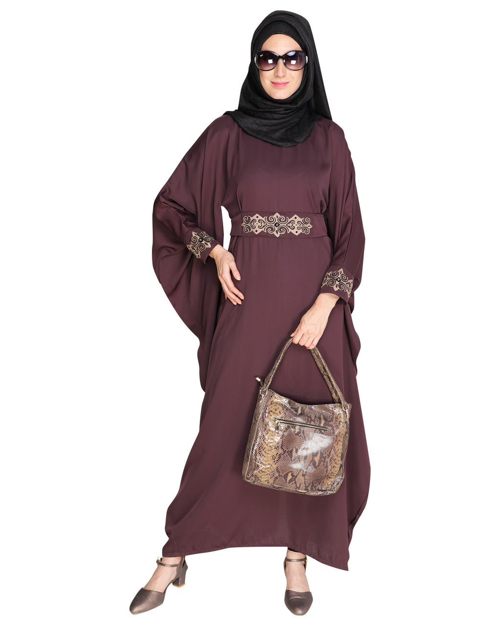 Amazeballs Black Kaftan Purple