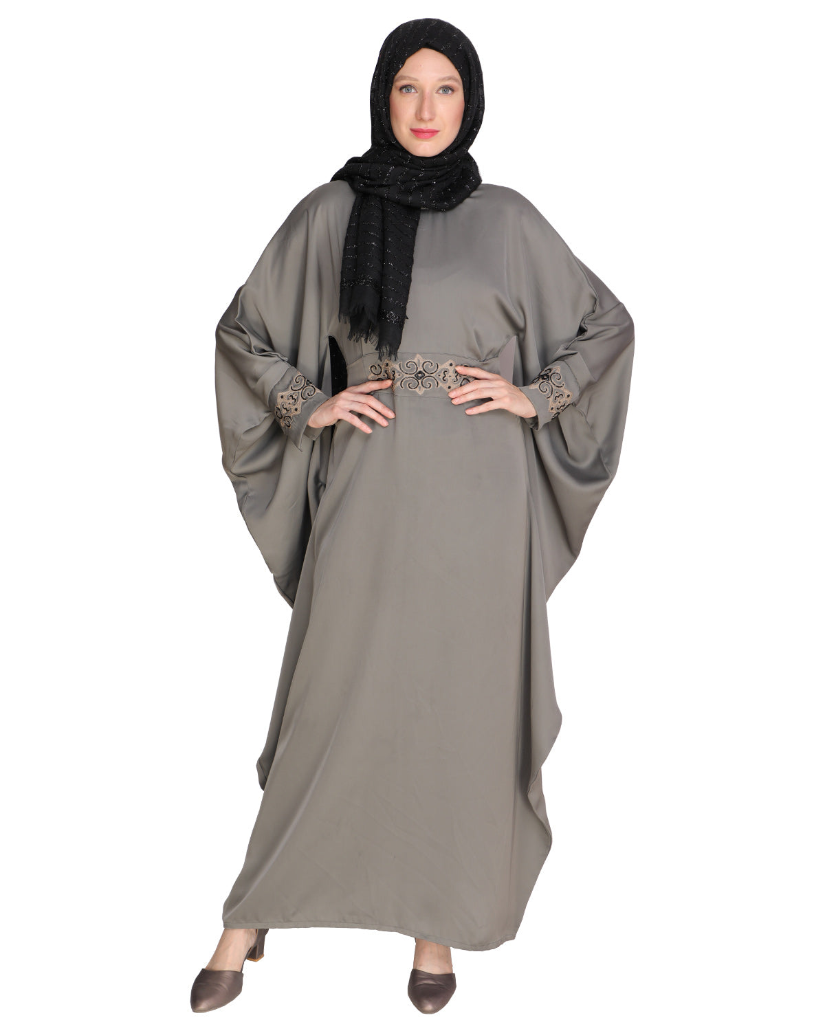 Amazeballs Black Kaftan Gray