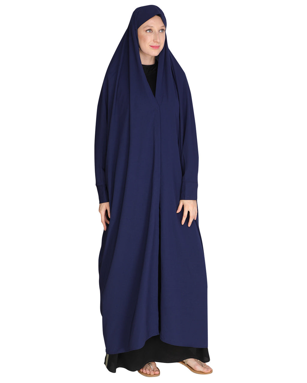 Solid Black Iraqi Chaddar Blue