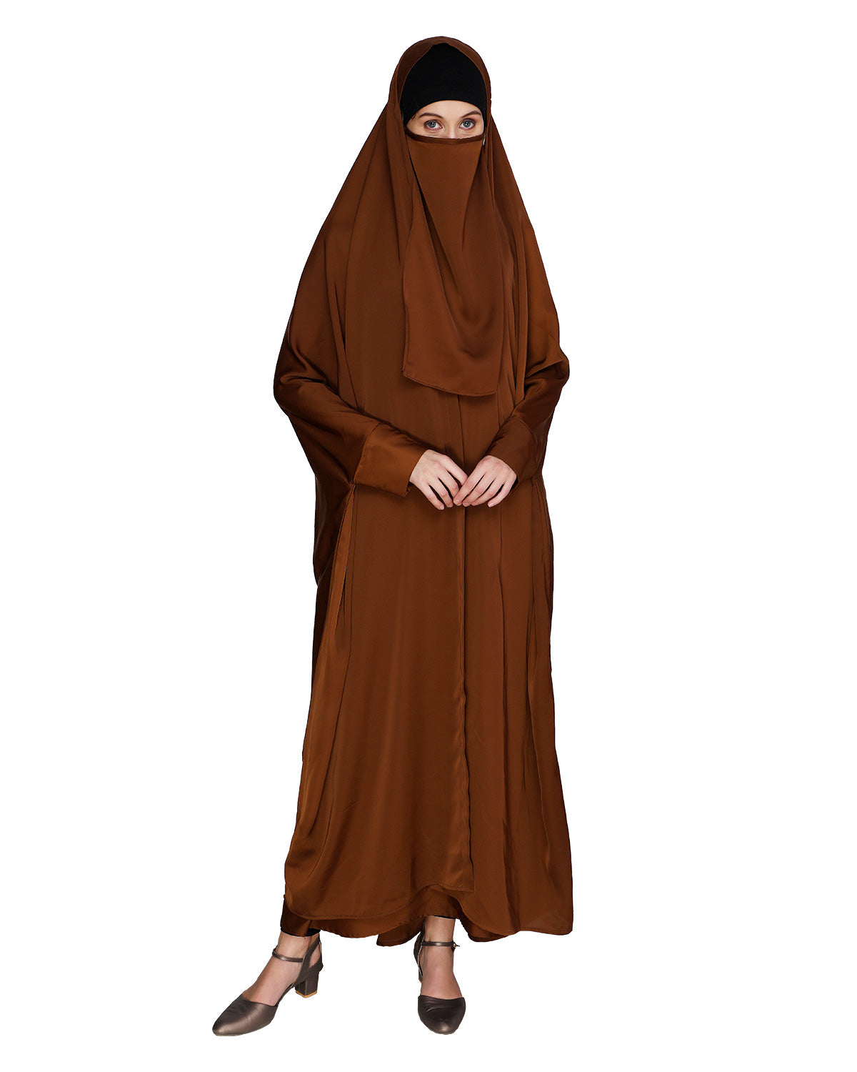 Caramel Brown Iraqi Chaddar set Purple