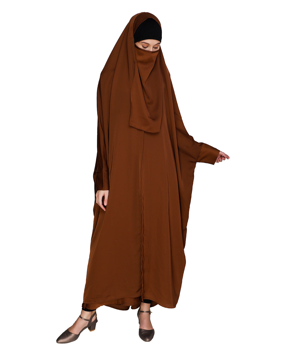 Caramel Brown Iraqi Chaddar set Purple