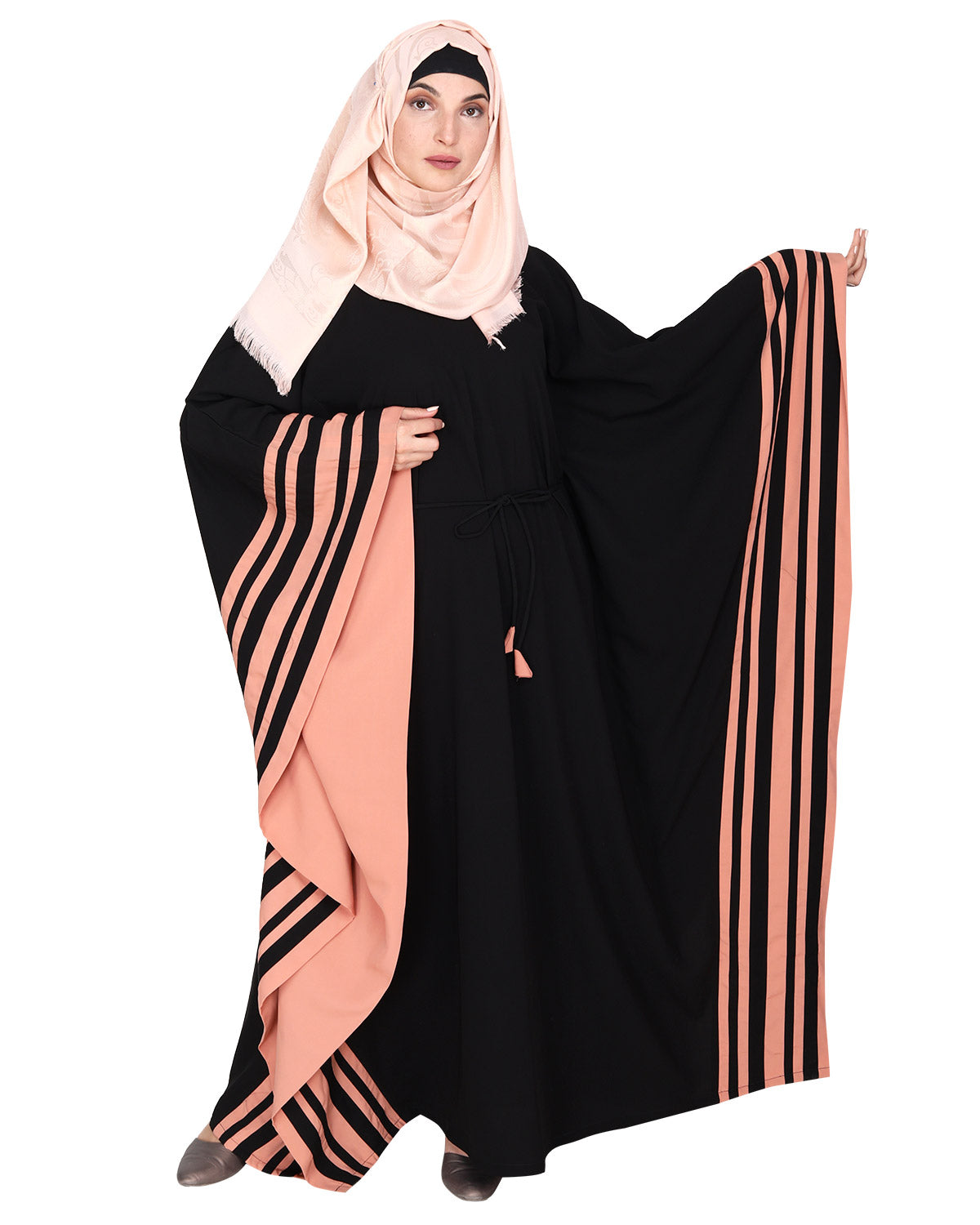 Kaftan with Striped Border