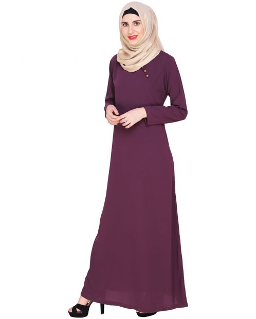 Purple Trendy Abaya Dress