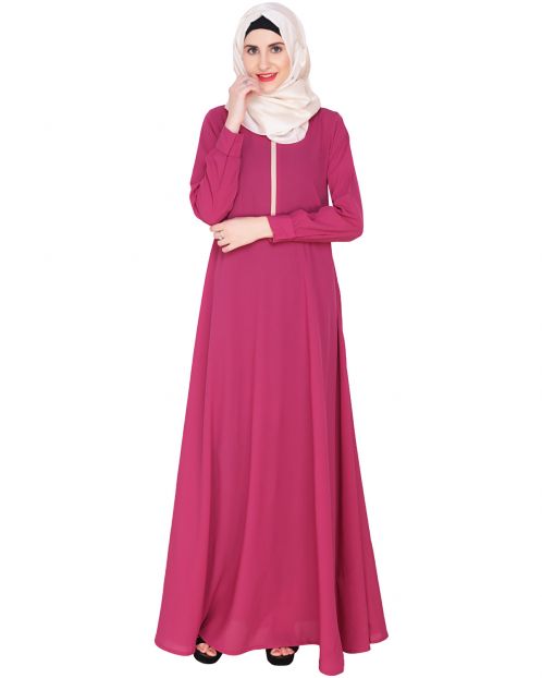 Fuchsia Maxi Dress Abaya