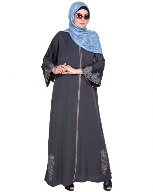 Bewitching Floral Dubai Style Embroidered Abaya