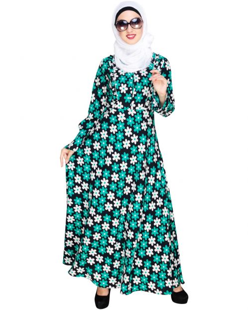 Particoloured Floral Maxi Dress