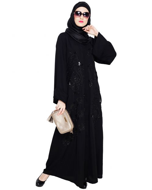 Regal Black Dubai Style Abaya