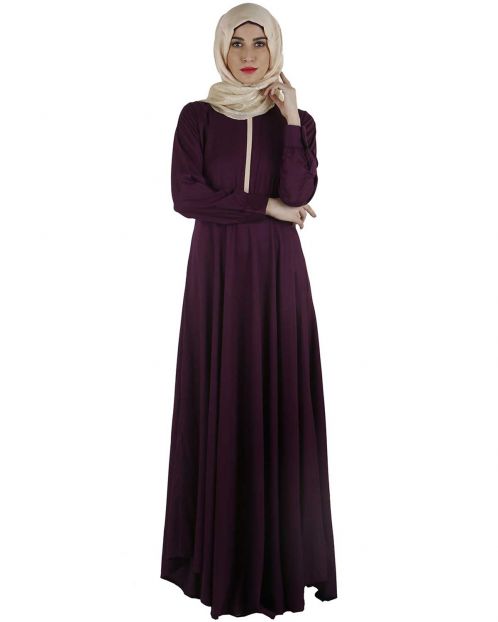 Purple Maxi Dress Abaya