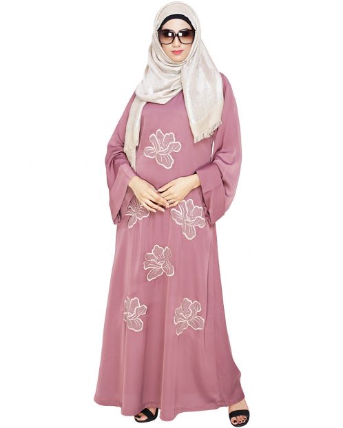 Daisy Onion Pink Dubai style Abaya