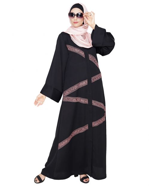 Glinty Black Dubai Style Abaya