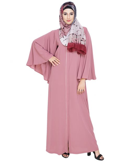 Angel Sleeves Onion Pink Abaya