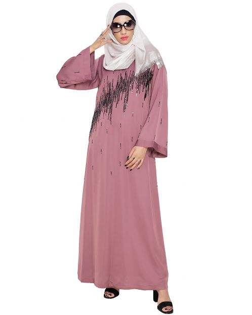 Stardust Inion Pink Dubai Style Abaya