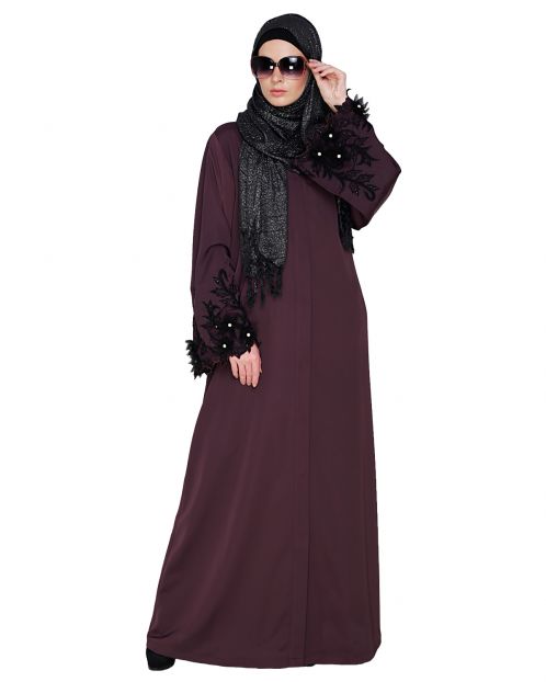 Regal Purple Dubai style Abaya