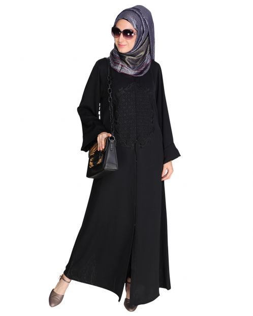 Modish Black Dubai Style Abaya