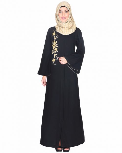 Beautiful Embroidered Black Abaya